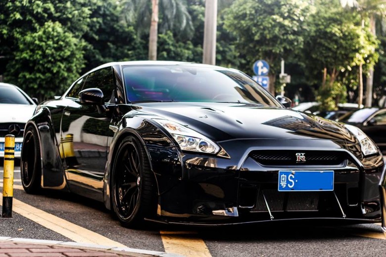 Blacked-Out Nissan GT-R by Liberty Walk