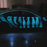 Tesla Model S with electroluminescent paint