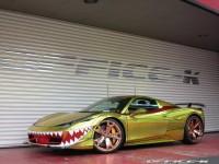 Ferrari 458 Spider Golden Shark by Office-K