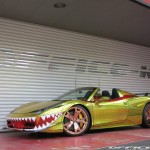 Ferrari 458 Spider Golden Shark by Office-K