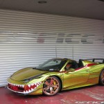 Ferrari 458 Spider Golden Shark by Office-K