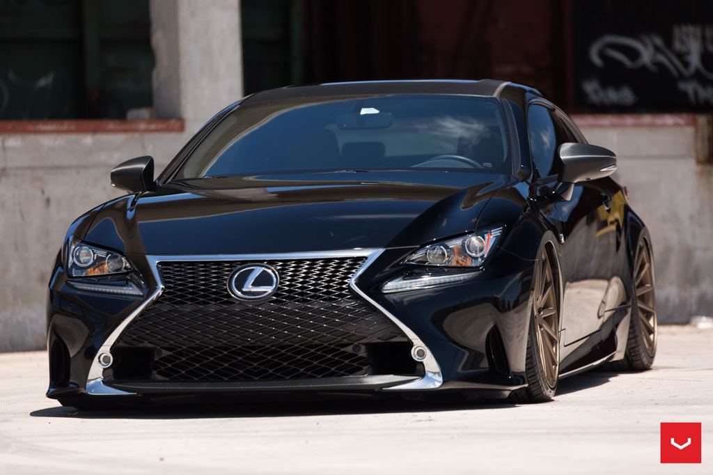Lexus RC F Sport Bagging Treatment from Vossen Wheels, Video Exposed
