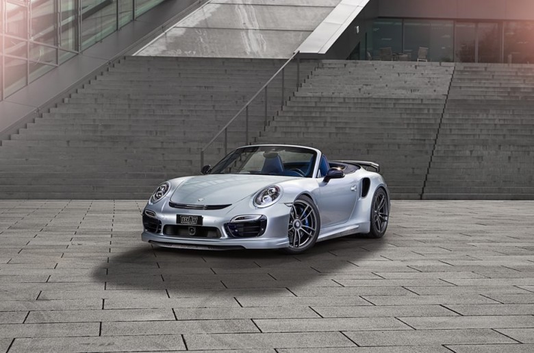 Blue Porsche 991 Turbo S Cabrio by Techart