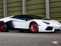 Lamborghini Aventador Sits on Red Vellano Wheels