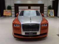 Orange Metallic Rolls-Royce Ghost Showcased at BMW Abu Dhabi