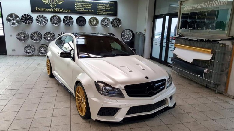 Mercedes-Benz C-Coupe 350 Wears Magnificent Black Series Kit by Prior Design