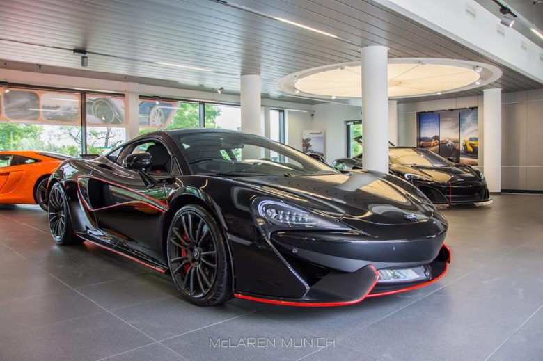 McLaren 570S in Onyx Black Displayed in Munich Dealership