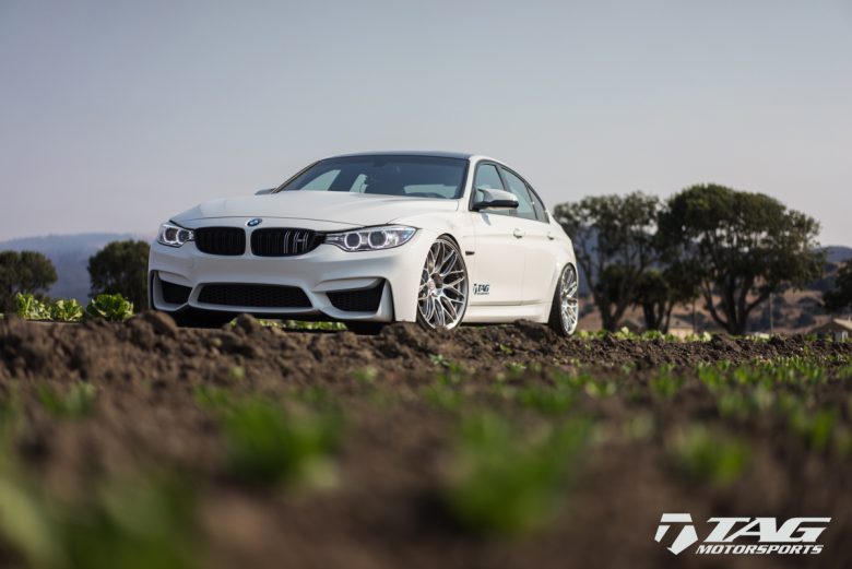 BMW M3 with Alpine White Wrap Fits HRE Wheels