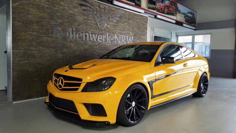 Mercedes C-Coupe with Black Series kit by NRW