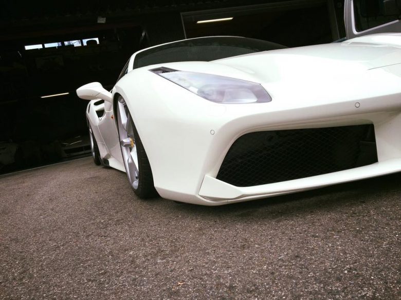 Liberty Walk Ferrari 488 GTB Receives Bagging Treatment from LB-Performance