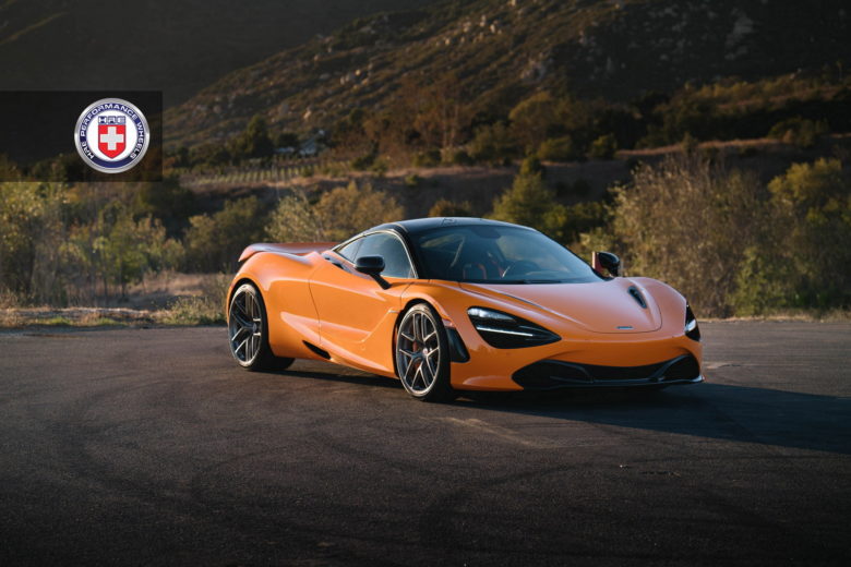 McLaren 720S with HRE Wheels and Astonishing Azores Orange Body Wrap