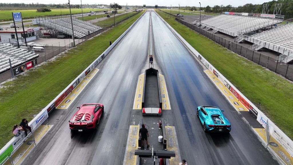 Aventador SVJ vs. Huracan Tecnica Drag Race 13